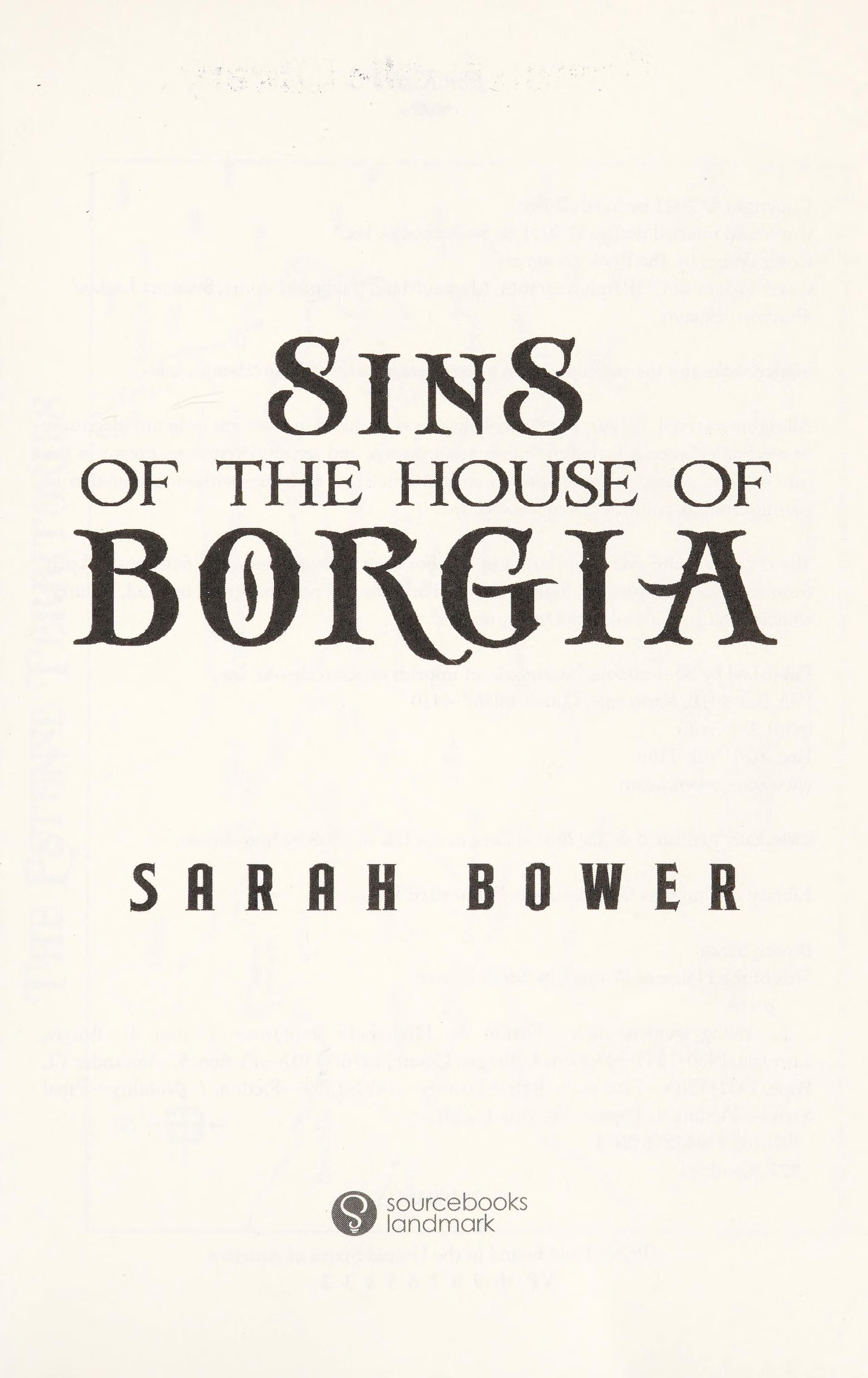 Sins of the House of Borgia