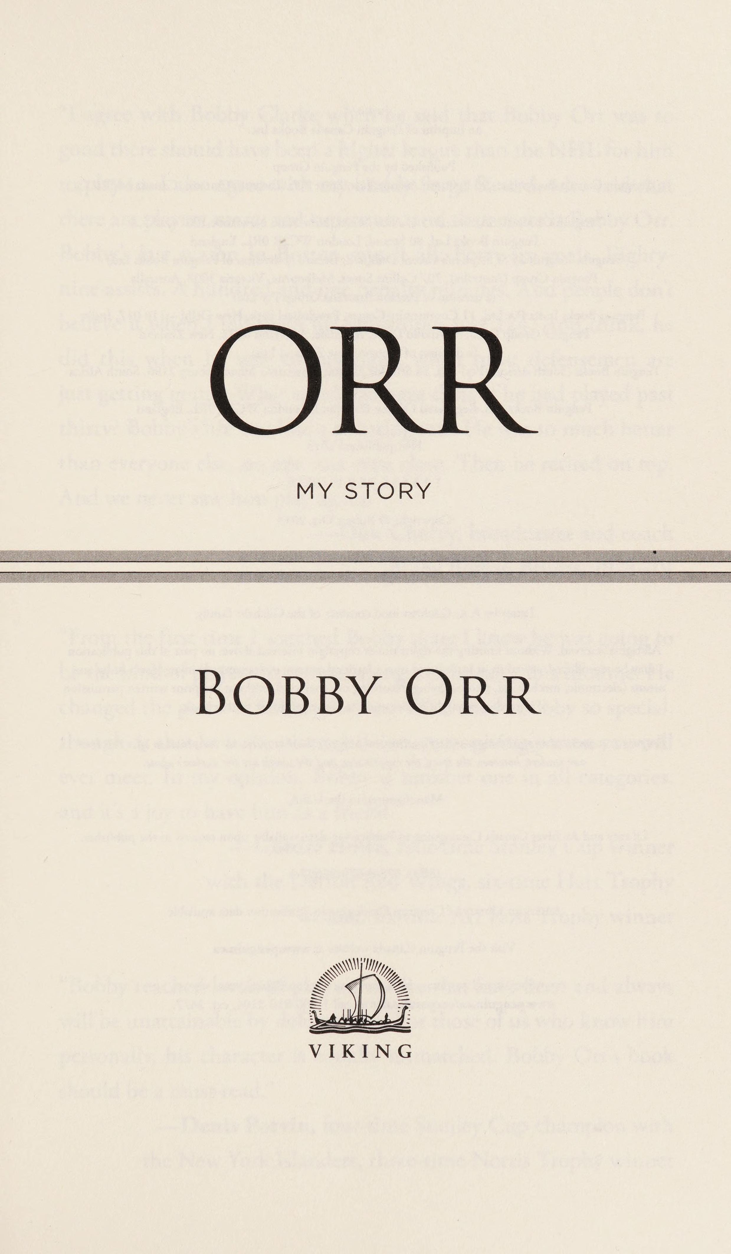 Orr My Story