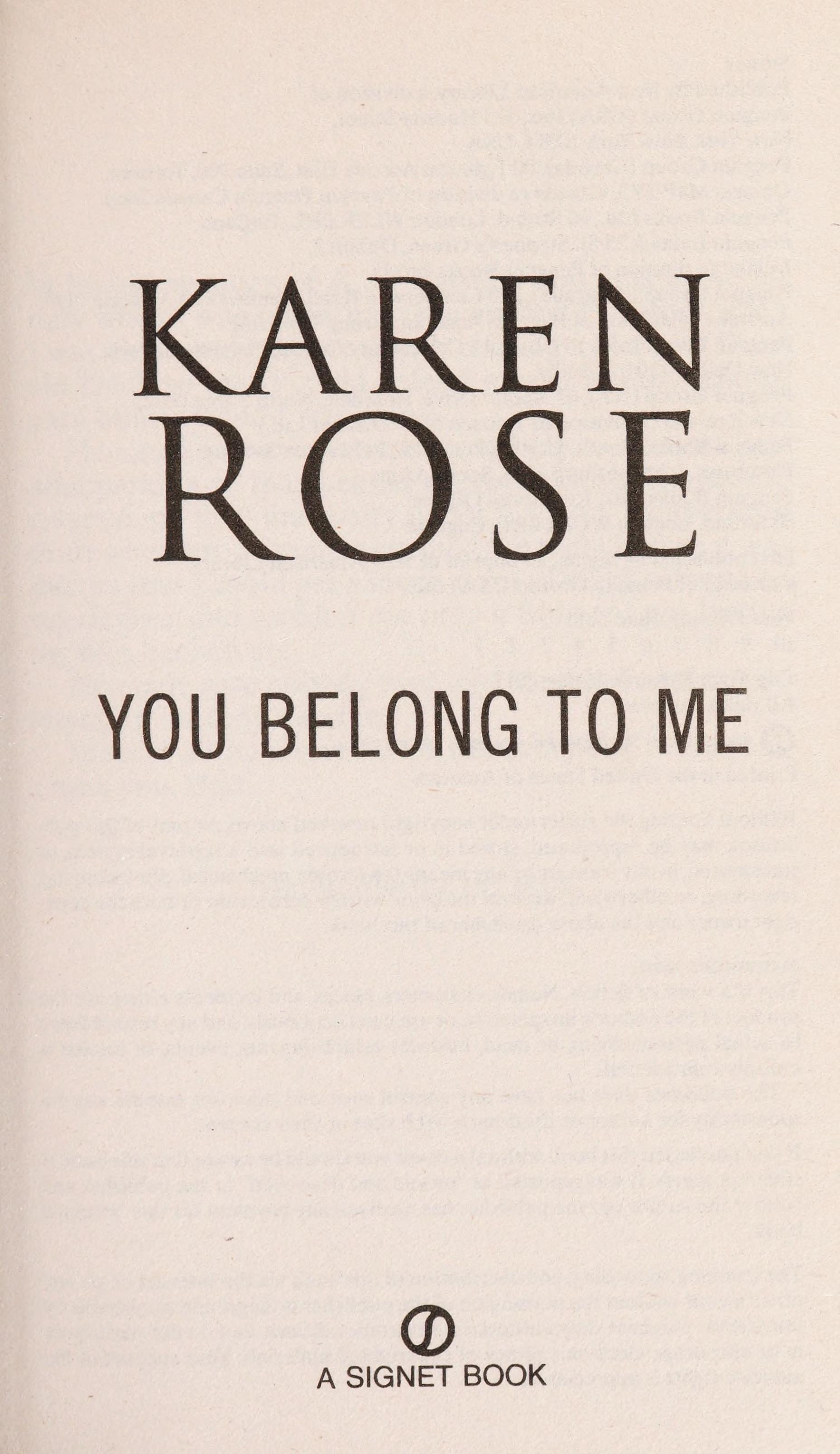 You Belong to Me